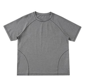 Performance Workout T-shirt Heren, Custom Logo, Blank Raglan Mouw met Gestikte Naad, Vochtregulerend Sportshirt - Product Image 3