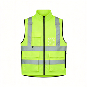 High Visibility Breathable Safety Vest for <b>Construction</b> & Traffic <b>Work</b>, Reflective Logo <b>Work</b> <b>Jacket</b> - Product Image 1