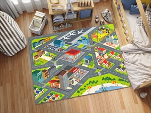 Juguete educativo para niños, alfombra de carretera, Alfombra de juego, Escena de estacionamiento de tráfico urbano, <span class=keywords><strong>mapa</strong></span>, alfombrillas de puerta en inglés para niños, juego de coche de tráfico - Product Image 6