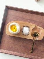 Ensemble de couverts de restaurant en bois – Baguettes, cuillères, couteaux, fourchettes, plateaux, supports pour œufs en forme de coquille, plateaux à œufs