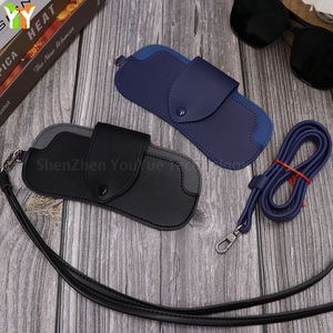 Travel Bag With Strap Portable <b>Glasses</b> <b>Case</b> Pu Leather Slim Sunglasses Pouch - Product Image 5