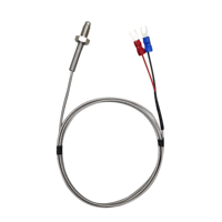 Sonde de température à thermocouple de type K avec vis M6, câble tressé de 1m, 2m, 3m pour four industriel, fournaise, CVC