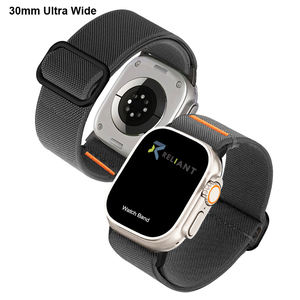 [30mm de <span class=keywords><strong>ancho</strong></span>] <span class=keywords><strong>Correa</strong></span> de nailon tejida elástica ajustable duradera para hombre para <span class=keywords><strong>Apple</strong></span> <span class=keywords><strong>Watch</strong></span> Ultra 49mm - Product Image 1