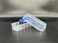 Solution de stockage fiable et durable en PVC transparent, boîte d'emballage pour flacons avec vernissage sécurisé et impression en relief
