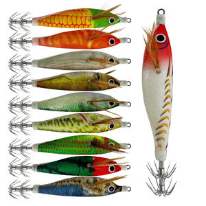 Hochwertige 110mm 14g künstliche Hart köder Edelstahl Stoff Material Tintenfisch Köder Leuchtende Tintenfisch Jig mit Tintenfisch Haken Doppel - Product Image 3