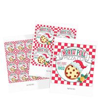 Autocollant d'étiquettes de boîte à pizza avec logo imprimé personnalisé Autocollants de livraison de nourriture pour fabricant d'étiquettes d'emballage alimentaire Autres services d'impression
