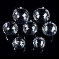 Boules de Noël de décoration de grand arbre de Noël acrylique creux en plastique ouvrable transparent