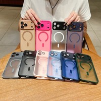 Coque de téléphone translucide en TPU et PC avec protection d'appareil photo, finition givrée, magnétique, pour iPhone 17 Air et 17 Pro Max