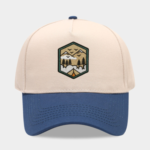OEM ODM Custom Logo 5 Panel Structured A-<b>Frame</b> Two Tone Baseball Caps Wholesale 3D <b>Embroidery</b> Gorras - Product Image 3