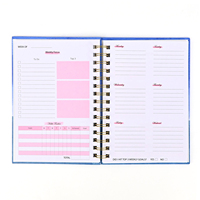 Hochwertige benutzer definierte A5 Hardcover Spiral Undatierter Planer Daily Habit Tracker Ziel Agenda Wöchentlicher Fokus Tages planer Notizbuch