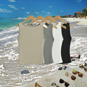 Premium Unisex Cotton Tank <b>Top</b> Sleeveless <b>Vest</b> Breathable Knitted Casual Wear Custom Puff Print Loose Fit Streetwear Wholesale - Product Image 3