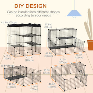 Çok Katlı Evcil Hayvan Kafesleri Geniş Kedi Villası Küçük Köpekler İçin Hazır Kurulumlu Kulübe Tavşan Kulübesi Geniş Alanlı Evcil Hayvan Muhafazası - Product Image 4