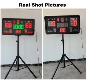 Tabellone Segnapunti Elettronico Grande GANXIN con Cronometro dei 24 Secondi, Tabellone Digitale LED Portatile per Stadio da Basket Interno ed Esterno - Product Image 6