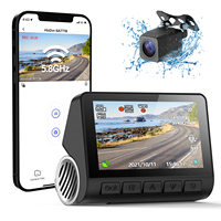 Nouvelle caméra embarquée DVR pour voiture, vision nocturne, détection de mouvement, enregistrement 4K IPS, grand angle 170 degrés, double caméra, prise en charge du Wi-Fi