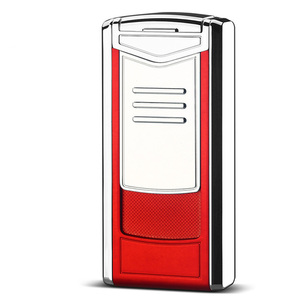 Encendedor portátil de gas butano con logotipo personalizado, mechero recargable a prueba de viento con 3 chorros de llama para cigarros, <span class=keywords><strong>2022</strong></span> - Product Image 6