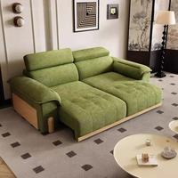 Nouveau Canapé-lit Électrique Convertible Moderne Trois Places en Tissu, Confortable, Zéro Mur, pour Salon Grand ou Petit, Ligne Droite, Intelligent