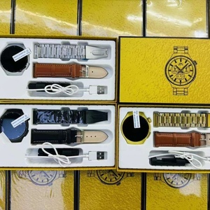 Montre connectée 2 en 1 SportWatch avec deux bracelets, forme ronde, montre intelligente dorée avec bracelet en métal pour <span class=keywords><strong>HuaWei</strong></span> - Product Image 2