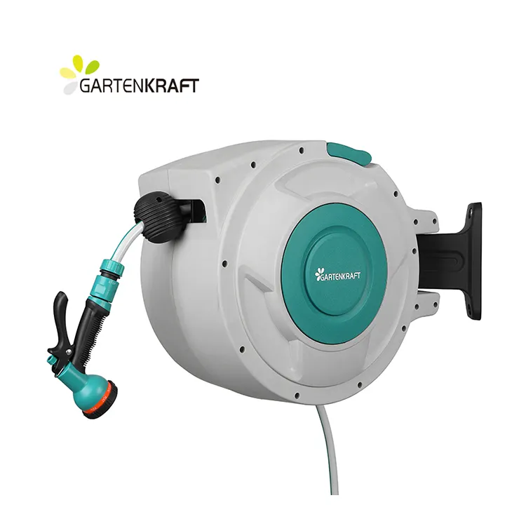 Có thể thu vào Hose Reel 20m Treo Tường Vườn Hose Reel nhiệm vụ nặng nề với tự động tua lại Hose Reel