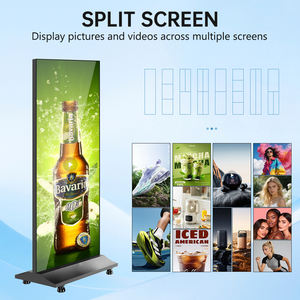 Dış Mekan İç Mekan LED Poster Ekranı Ultra İnce Taşınabilir Dijital Banner Led Panel Video İnce Reklam Posteri Taşınabilir Led Ekran - Product Image 3