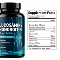 Capsules de Glucosamine, Chondroïtine et Calcium OEM avec Vitamine D3, favorisent la santé du cartilage et des os, soulagent l'inconfort articulaire