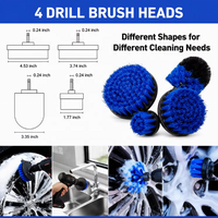 Ensemble de brosses de nettoyage multifonctionnelles populaires pour la maison, outil manuel adapté au nettoyage des véhicules et de la maison.