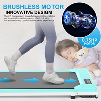 Tapis de marche électrique avec écran LED et vibrations 3-en-1, pliable pour sous le bureau, machine d'exercice portable pour la maison et le bureau