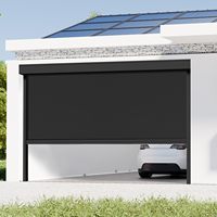 Système motorisé de stores extérieurs intégrés Zip Track avec canaux étanches, écran d'intimité imperméable pour patio, pergola, toutes saisons