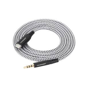 Cable de audio trenzado Focanden tipo C a 3,5 mm de 0,5 m, 1 m, 1,5 m, 3 m, 5 m para micrófono, transmisión en vivo, chat de voz, karaoke - Product Image 2