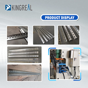 KINGREAL Automatische Schlitzwinkel-Rack-Rollen form maschine Metall-Eckregalplatten-Rack-Pfosten herstellungs maschine - Product Image 3