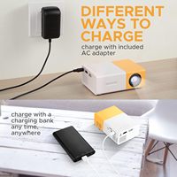 Mini projecteur LED LCD YG300, résolution 320x240, 3D, haut-parleurs intégrés, 150 lumens, 3 lentilles en verre, Android 11, 1 Go, portable