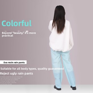 <span class=keywords><strong>Pantalon</strong></span> de <span class=keywords><strong>pluie</strong></span> long en EVA style coréen, épaissi, portable, non jetable, pour hommes et femmes, idéal pour la randonnée et le rafting (mi-corps) - Product Image 2