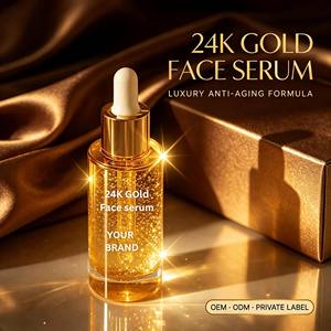 Suero Facial de Lujo con Oro 24K, Antiarrugas, Hidratante, con Ácido Hialurónico y Escualano, Repara la Barrera Cutánea, para Piel Seca - Product Image 1
