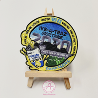 Patch personnalisé patch tissé 3D Merrow Bordure fer sur bras patchs de broderie