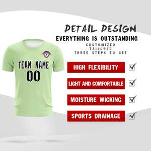 Uniforme de entrenamiento personalizado verde y blanco para hombres, conjunto de camiseta de fútbol - Product Image 3