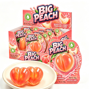 Caramelle Gommose Sbucciabili BESTAR per Bambini, 135g, a Forma di Palla, Doppio Strato, al Succo, Mix di Gelatine Morbide, Sacchetto di Zucchero - Product Image 1
