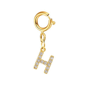 Accesorios de joyería Diy de moda, collar de cadena dorado sin deslustre de acero inoxidable, collar de 26 letras, regalos para mujeres - Product Image 3