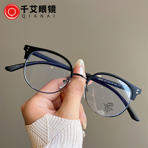 Nouvelles lunettes demi-cerclées rectangulaires anti-lumière bleue unisexe avec verres en acétate, origine Taizhou N3 88002 - Product Image 3
