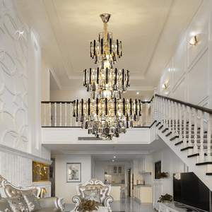 Lustre décoratif en cristal moderne <span class=keywords><strong>de</strong></span> luxe pour salle <span class=keywords><strong>de</strong></span> banquet d'hôtel, salon, villa, duplex, escalier, style nordique - Product Image 2
