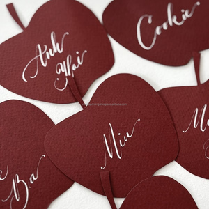 Ensemble de cartes de mariage vintage personnalisées, menu découpé en forme de ruban, impression personnalisée sur papier cartonné, impression Vanille, sur mesure - Product Image 3