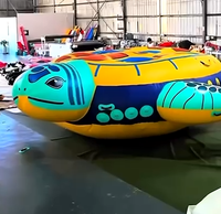 Bateau gonflable tractable tortue pour sports nautiques, bateau gonflable tractable tortue donut