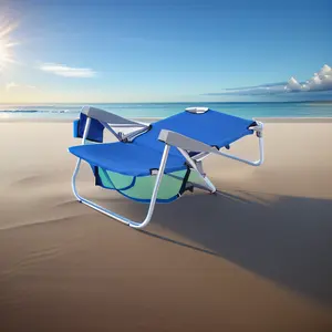 Chaises portables réglables légères et personnalisées pour piscine extérieure, chaises de salon pliantes en métal et aluminium pour le camping de plage, vente en gros