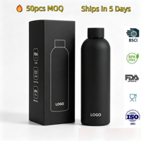 Bouteille d'eau personnalisée en forme de cola 500 ml, vierges pour sublimation, petite ouverture, en acier inoxydable, gourde de sport avec couvercle