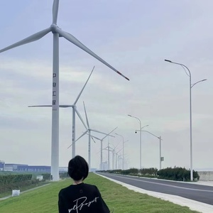 เครื่องกำเนิดไฟฟ้าพลังงานลมแบบแม่เหล็กถาวร 3 เฟส 200 กิโลวัตต์ แบบแกนนอน ราคาประหยัด ประสิทธิภาพสูง พร้อมระบบเชื่อมต่อกับระบบไฟฟ้า  ใบพัดลมขนาดเส้นผ่านศูนย์กลาง 25 เมตร ใช้ได้กับพลังงานลมและพลังงานแสงอาทิตย์ - Product Image 2