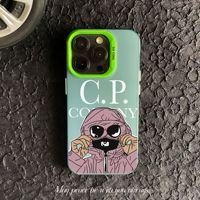 Coque de téléphone tendance rose motif homme avec chapeau, en PC, pour iPhone XR XS 11 12 13 14 Mini 15 16 17 Pro Max, de la marque CP Company