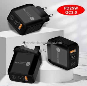 PD25W QC3.0 2-Port <b>USB</b>+<b>type</b> <b>c</b> Wall Charger <b>TYPE</b>-<b>C</b> <b>Adapter</b> with 3A Fast Charging for Mobile Phones Fast Travel Charger - Product Image 6