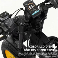 Bicicleta Eléctrica Todoterreno GT-20 con Batería de 48V, Motor sin Escobillas de 1500W, Carga Máxima de 150KG