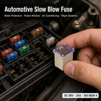 Fusible à soufflage lent pour véhicule électrique NEV EV SBFC-LPJ 20A-60A 58V Jcase à profil bas