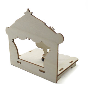 Wooden Bear Dance Stage <b>DIY</b> <b>Kit</b> For Kids 4-6Y Education Toy Model Assembly - Product Image 3