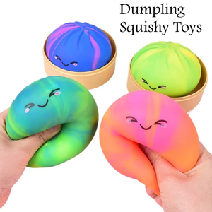 Juguete Sensorial Antiestrés de TPR Suave con Forma de Dumpling Bao Bun, Juguete para Aliviar el Estrés y la Ansiedad para Adultos y Niños - Product Image 1