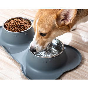 Atacado A Indústria Baixo Preço Portátil Silicone Duplo <span class=keywords><strong>Pet</strong></span> <span class=keywords><strong>Bowl</strong></span> - Product Image 1